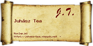 Juhász Tea névjegykártya